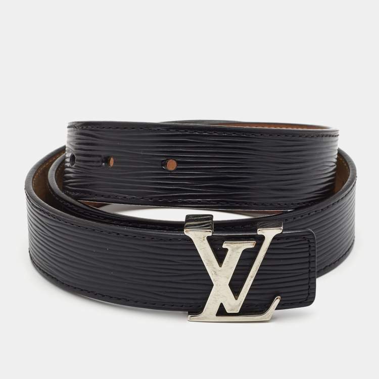 Hockenheim leather belt Louis Vuitton Black size 85 cm in Leather