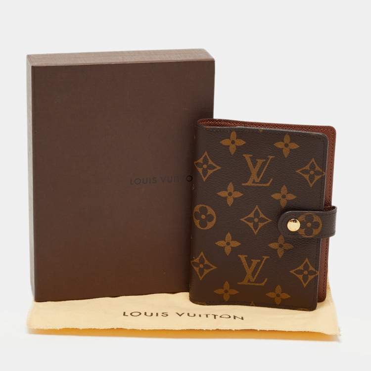 Pre Owned Louis Vuitton Monogram Canvas Small Ring Agenda PM Cover