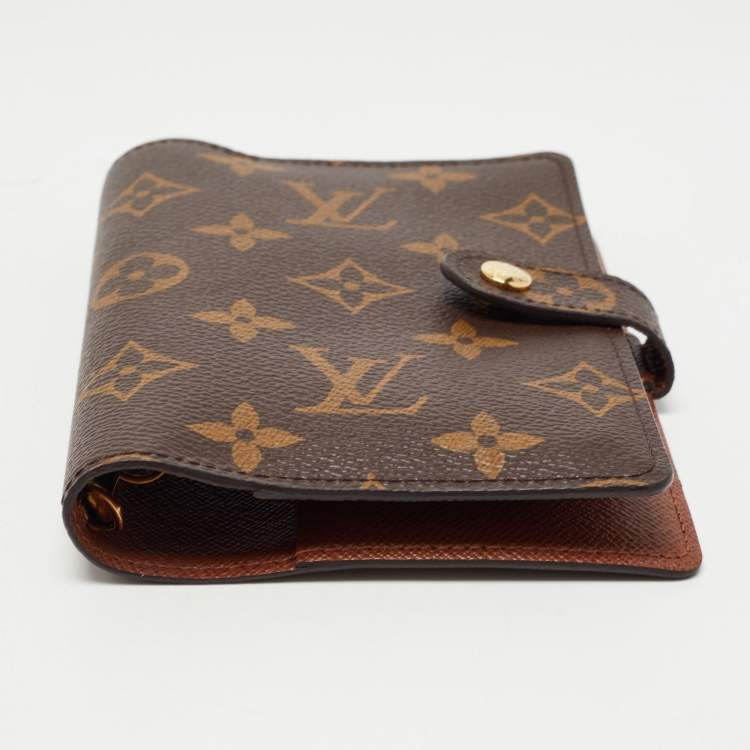Pre Owned Louis Vuitton Monogram Canvas Small Ring Agenda PM Cover