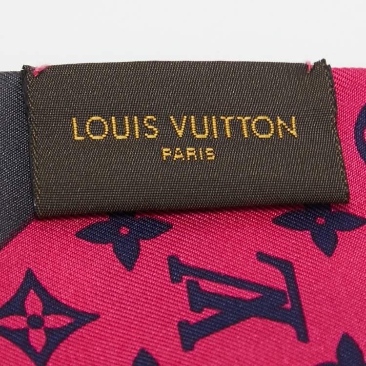 Pre Owned Louis Vuitton Pink Dreamonogram Silk Bandeau 