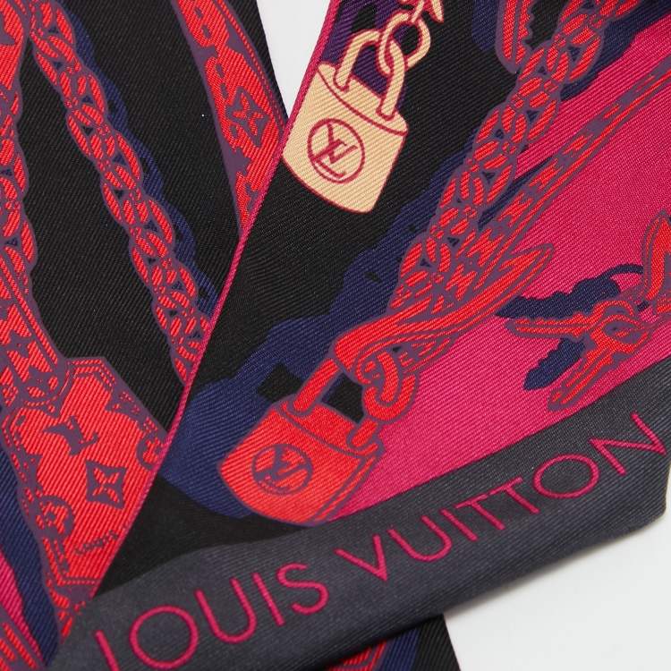 Pre Owned Louis Vuitton Pink Dreamonogram Silk Bandeau 