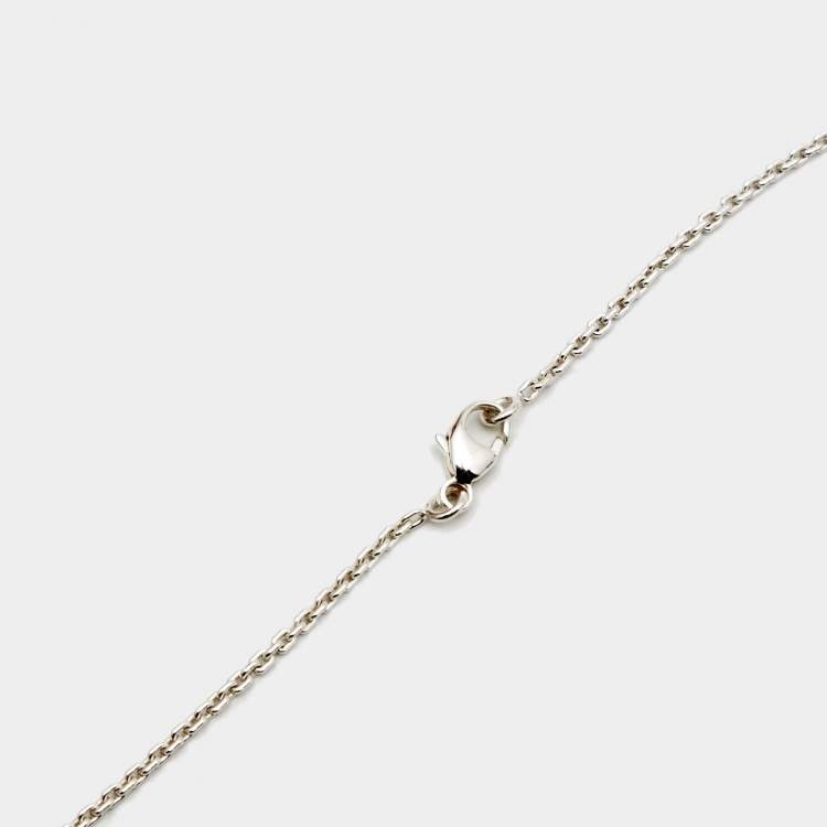 Pre Owned Louis Vuitton Lockit Sterling Silver Pendant Necklace