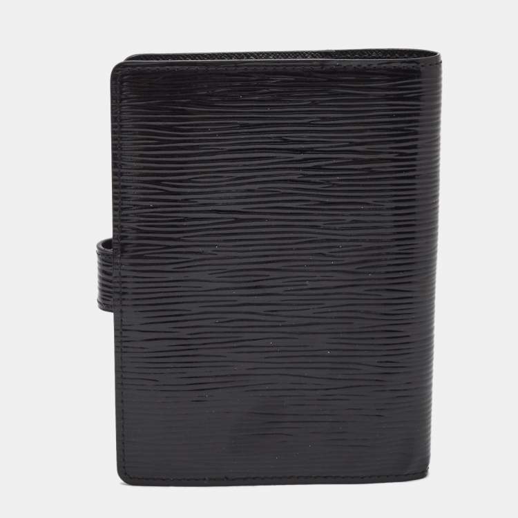 Pre Owned Louis Vuitton Black Electric Epi Leather Small Ring Agenda Cover