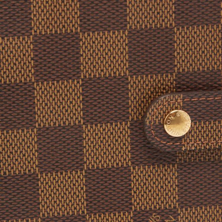 Pre Owned Louis Vuitton Damier Ebene Canvas Small Ring Agenda Cover