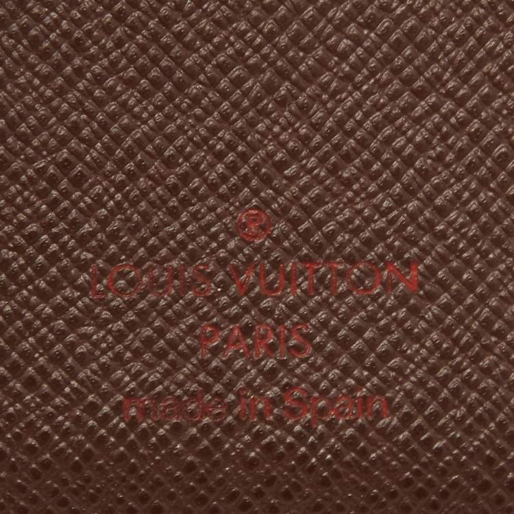 Pre Owned Louis Vuitton Damier Ebene Canvas Small Ring Agenda Cover