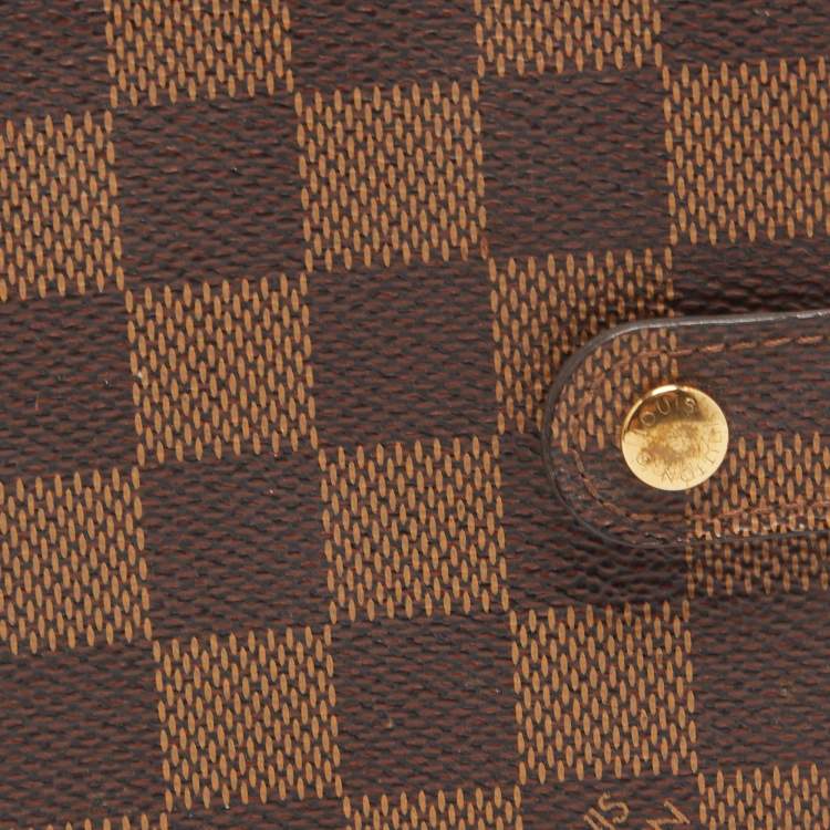 مملوكة مسبقًا Louis Vuitton Damier Ebene Canvas Small Ring Agenda Cover