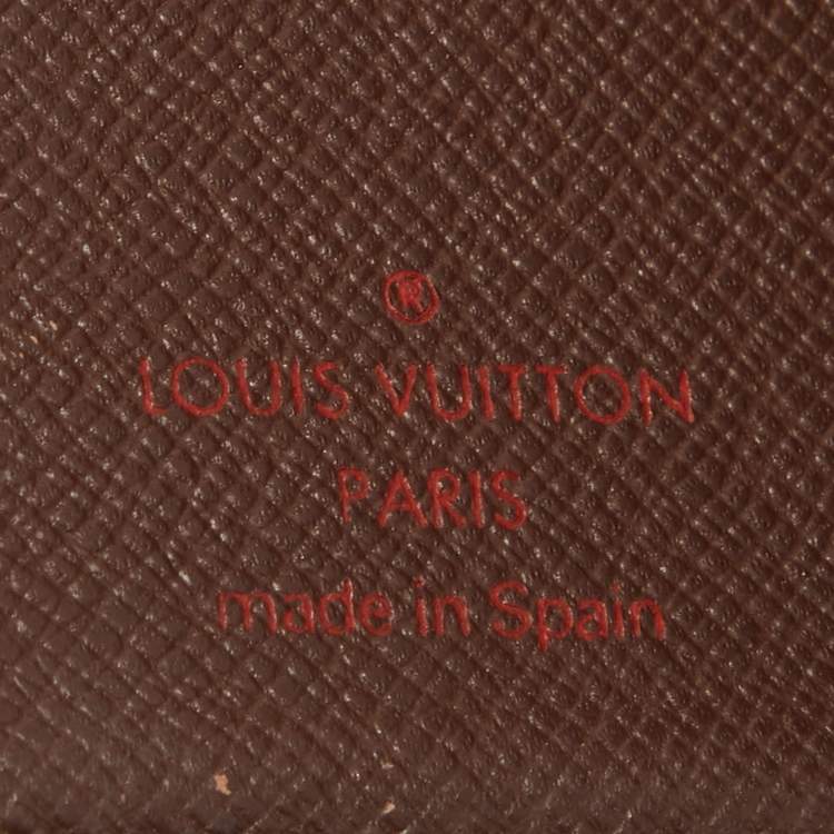 مملوكة مسبقًا Louis Vuitton Damier Ebene Canvas Small Ring Agenda Cover