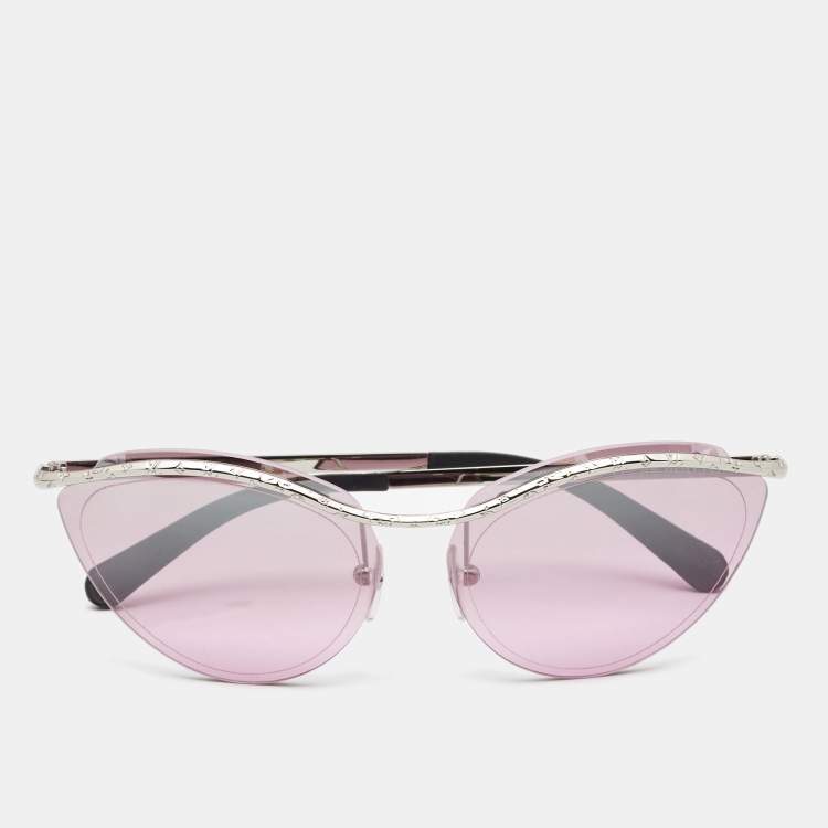 Louis Vuitton Pink/Silver Z1040W Rimless Thelma and Louise Cat Eye Sunglasses  Louis Vuitton