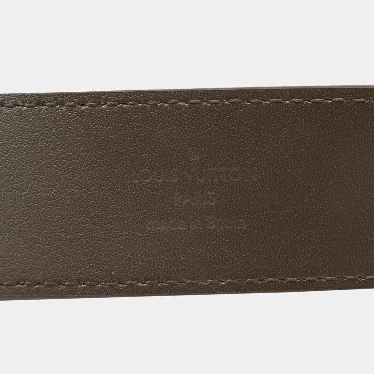 مملوكة مسبقًا Louis Vuitton Blue Taiga Leather LV Initiales Belt 90CM