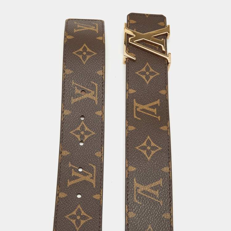 Pre Owned Louis Vuitton Monogram Canvas LV Initiales Belt 85CM