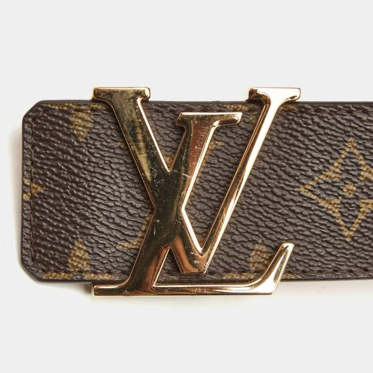 Pre Owned Louis Vuitton Monogram Canvas LV Initiales Belt 85CM