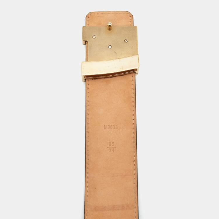 Pre Owned Louis Vuitton Monogram Canvas LV Initiales Belt 85CM