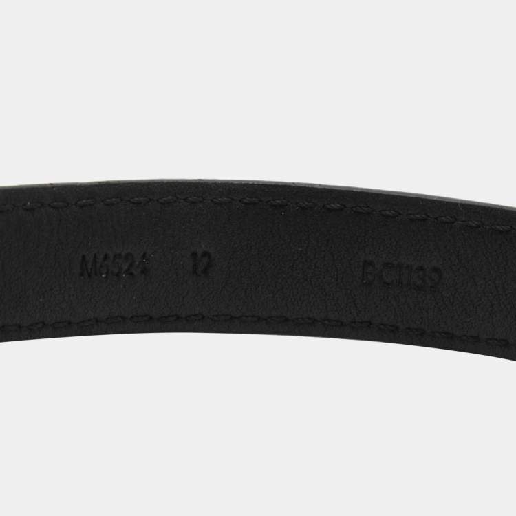 Pre Owned Louis Vuitton Damier Graphite Canvas Logo Plaque Bracelet