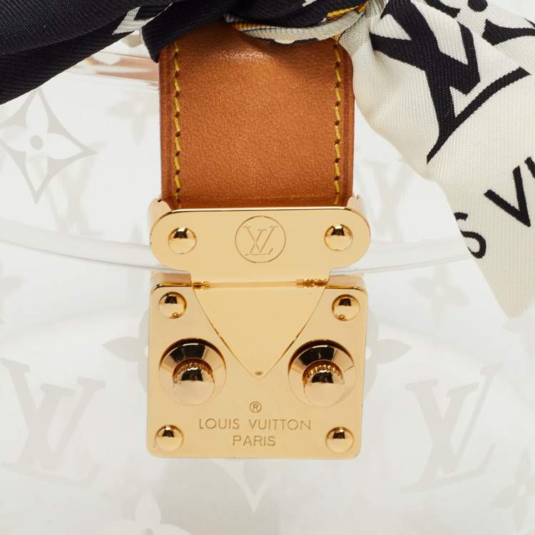 Pre Owned Louis Vuitton Monogram Plexiglass And Leather Box Scott