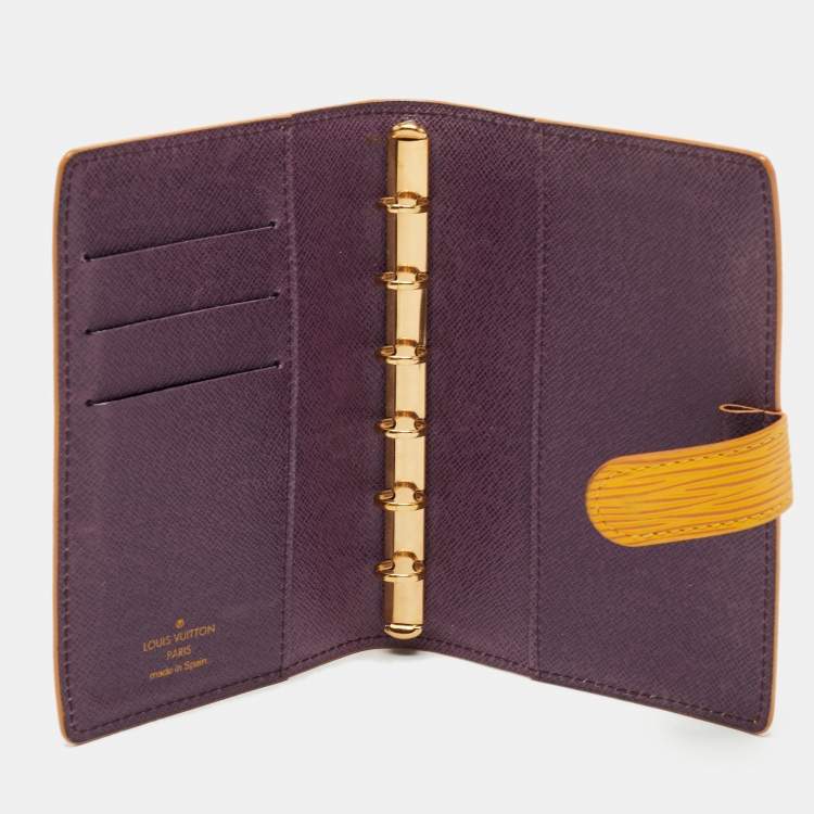Louis Vuitton Yellow Epi Leather Small Ring Agenda PM ref.344176