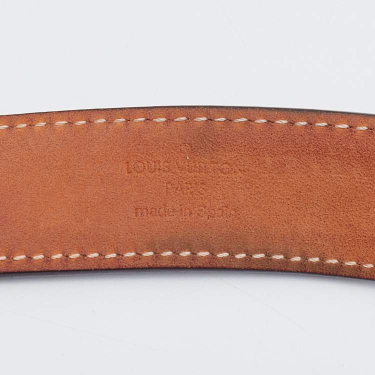 Pre Owned Louis Vuitton Damier Ebene Mini 25 MM Belt 85CM