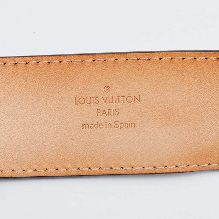 Pre Owned Louis Vuitton Amarante Monogram Vernis Fleur Buckle Belt 90CM