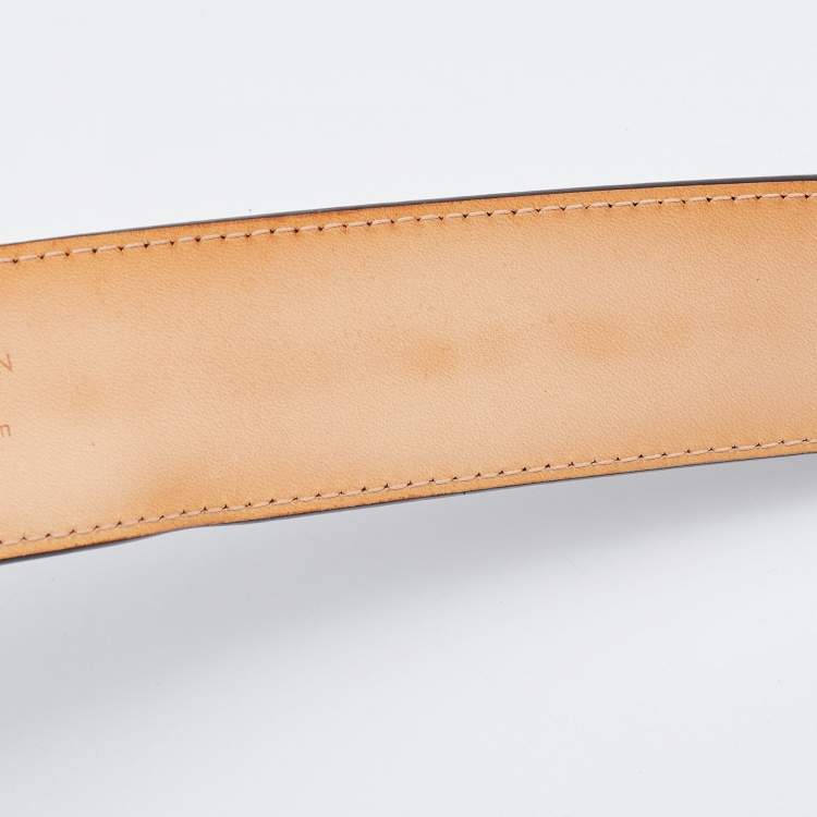 Pre Owned Louis Vuitton Amarante Monogram Vernis Fleur Buckle Belt 90CM