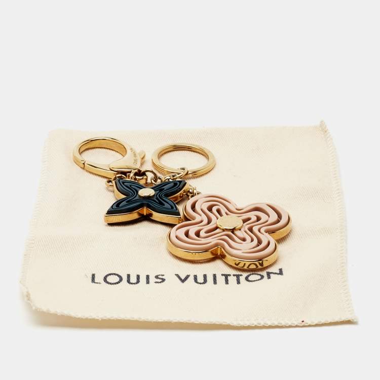 Pre Owned Louis Vuitton Multi Color Resin Gold Tone Key Holder Chain