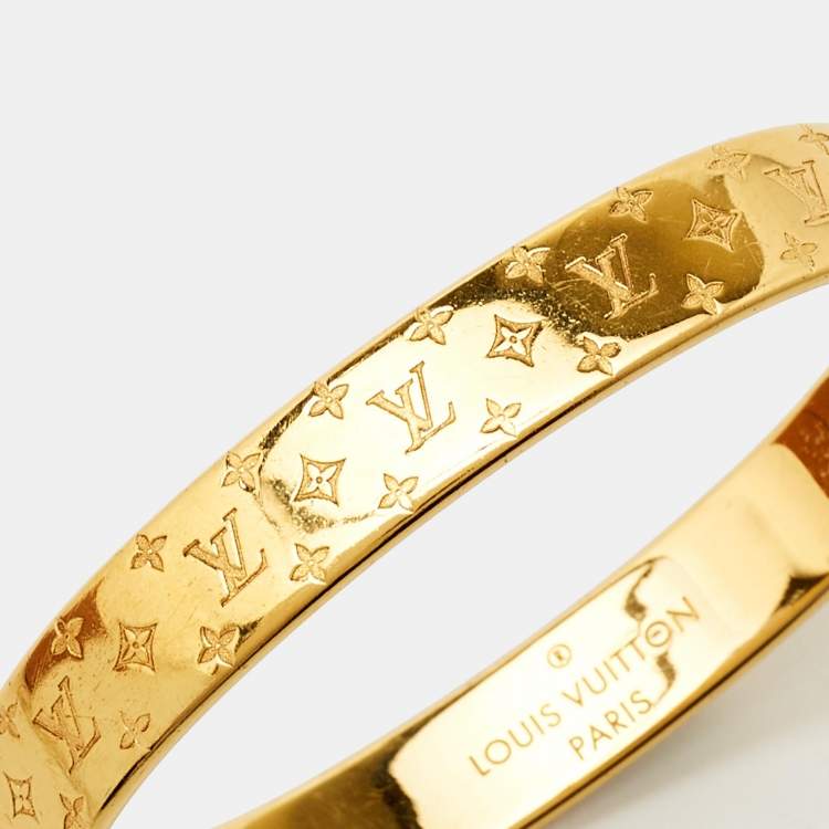 مملوكة مسبقًا Louis Vuitton Nanogram Two Tone Cuff Bracelet S