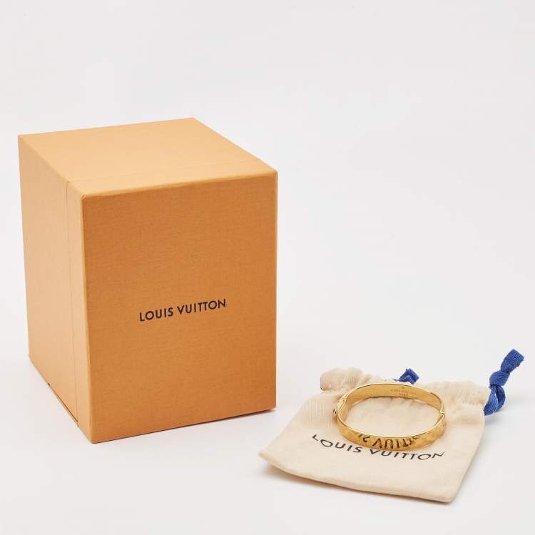 مملوكة مسبقًا Louis Vuitton Nanogram Two Tone Cuff Bracelet S