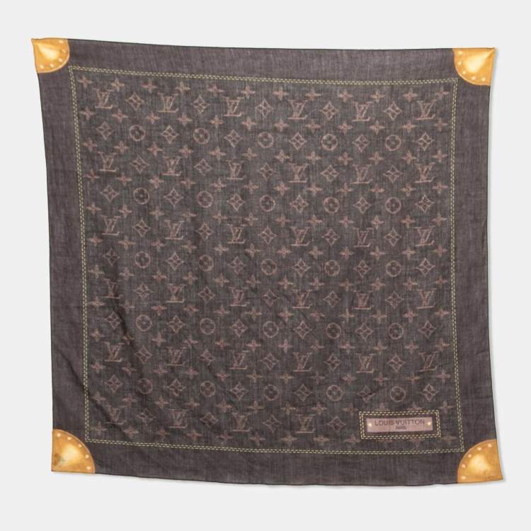Louis Vuitton Brown Monogram Trunk Print Cotton Scarf Louis Vuitton | The  Luxury Closet