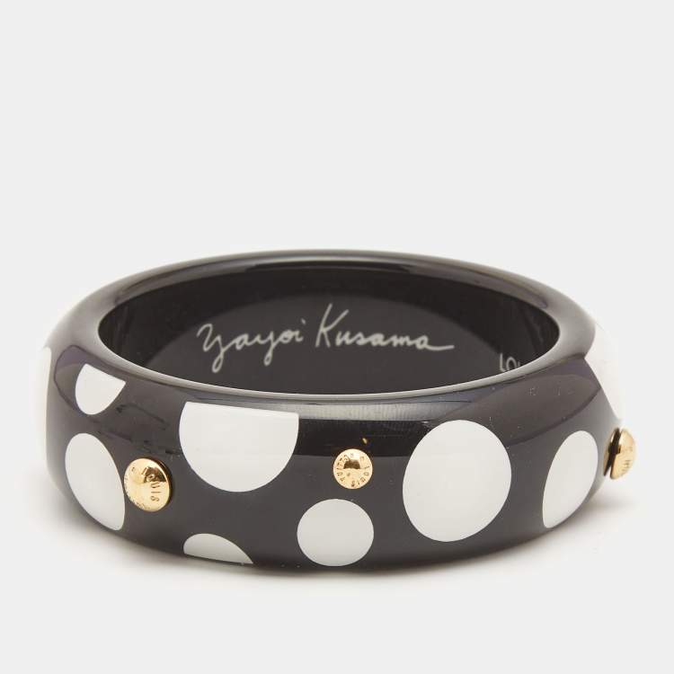 Pre Owned Louis Vuitton x Yayoi Kusama Resin Gold Tone Bangle Bracelet