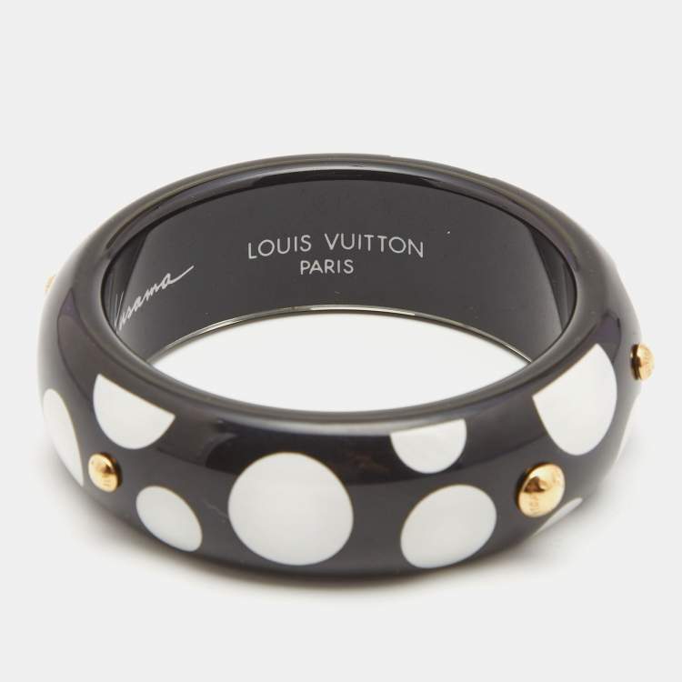 Pre Owned Louis Vuitton x Yayoi Kusama Resin Gold Tone Bangle Bracelet