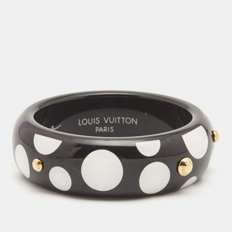 Pre Owned Louis Vuitton x Yayoi Kusama Resin Gold Tone Bangle Bracelet