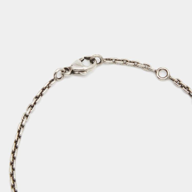 Pre Owned Louis Vuitton Lock It Sterling Silver Charm Bracelet