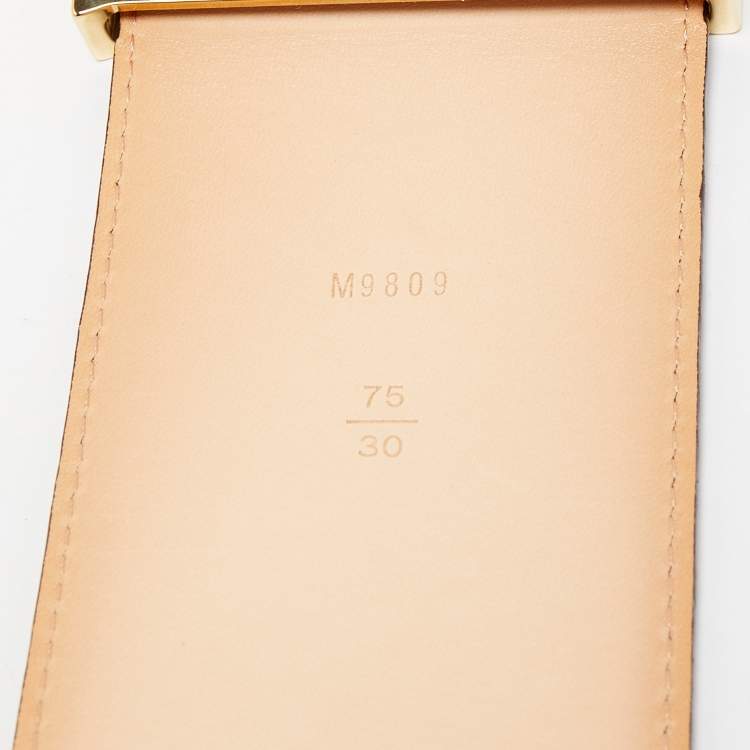 Pre Owned Louis Vuitton Amarante Vernis Leather LV Initiales Waist Belt 75 CM