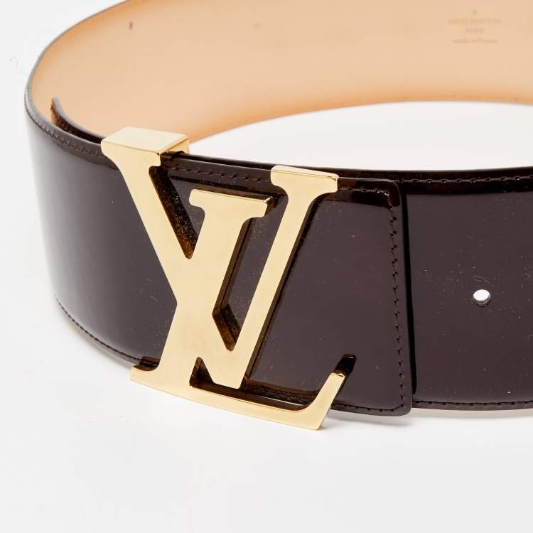 Louis Vuitton Amarante Vernis Leather LV Initiales Waist Belt 90 CM Louis  Vuitton | The Luxury Closet