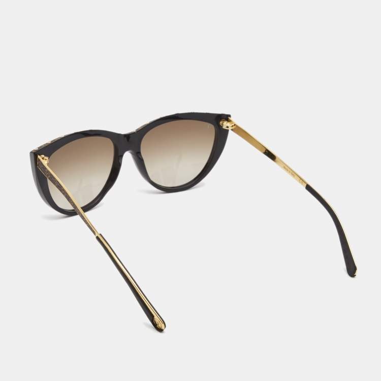 Pre Owned Louis Vuitton Brown/Gold La Boum Gradient Cat Eye Sunglasses