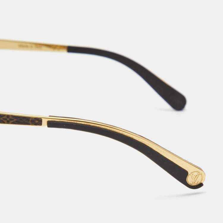 Pre Owned Louis Vuitton Brown/Gold La Boum Gradient Cat Eye Sunglasses