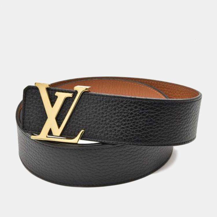 Pre Owned Louis Vuitton belt with Gold buckle hardware 95 cm