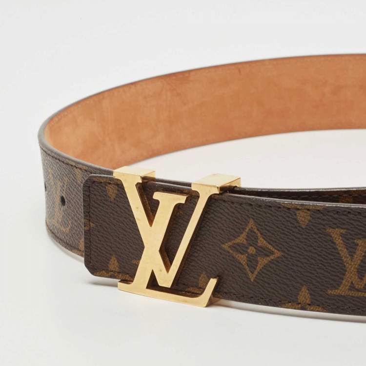 Pre Owned Louis Vuitton Monogram Canvas LV Initiales Belt 85CM