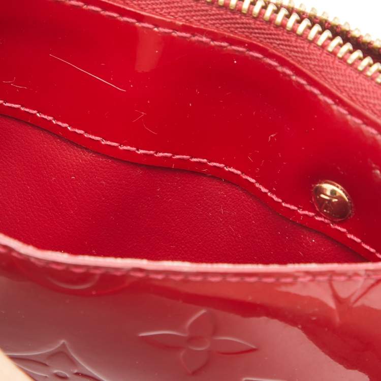 Pre Owned Louis Vuitton Pomme D’amour Monogram Vernis Key Pouch