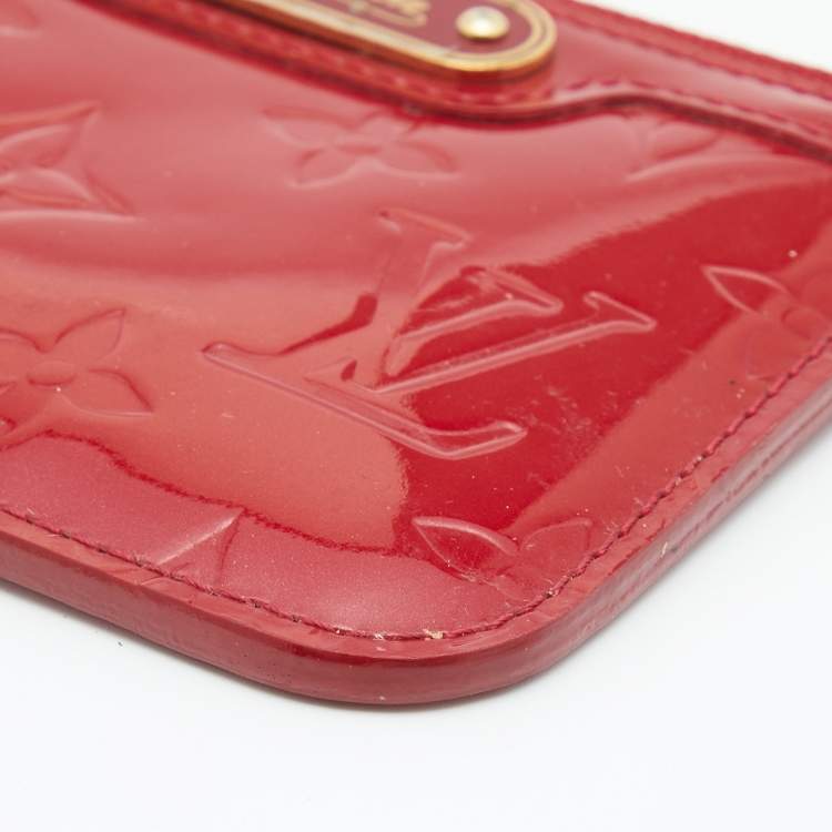 Pre Owned Louis Vuitton Pomme D�’amour Monogram Vernis Key Pouch
