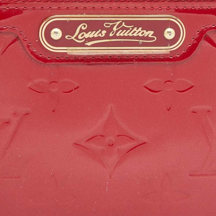 Pre Owned Louis Vuitton Pomme D’amour Monogram Vernis Key Pouch