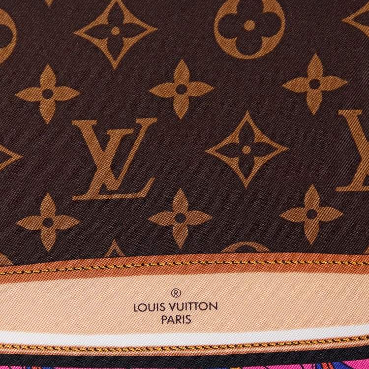Pre Owned Louis Vuitton Multicolor Confidential Garden printed Silk Square Scarf