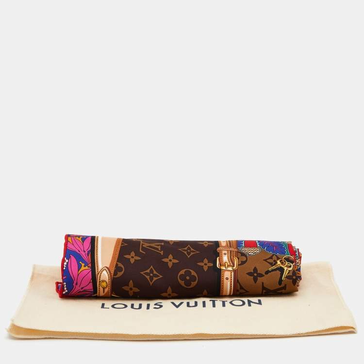Pre Owned Louis Vuitton Multicolor Confidential Garden printed Silk Square Scarf