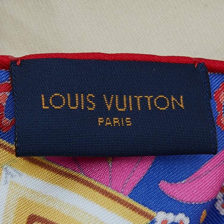 Pre Owned Louis Vuitton Multicolor Confidential Garden printed Silk Square Scarf