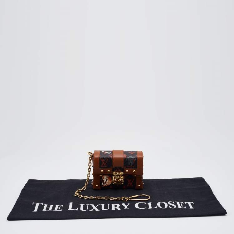 Pre Owned Louis Vuitton x Grace Coddington Catogram Canvas Essential Trunk Keychain 