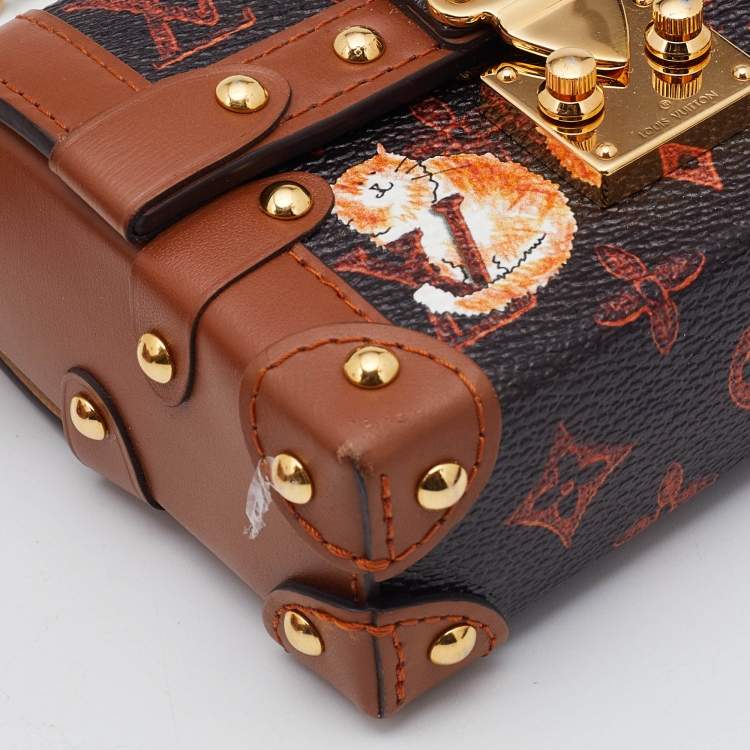 Pre Owned Louis Vuitton x Grace Coddington Catogram Canvas Essential Trunk Keychain 