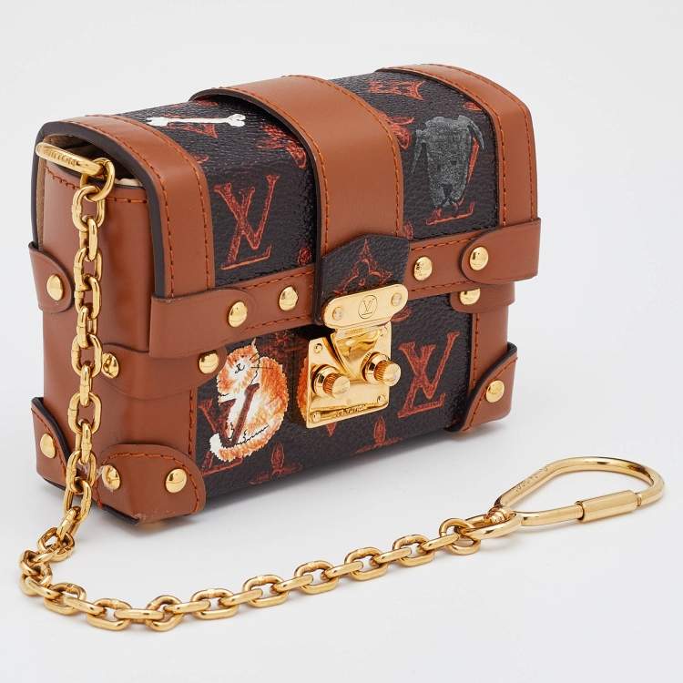 Pre Owned Louis Vuitton x Grace Coddington Catogram Canvas Essential Trunk Keychain 