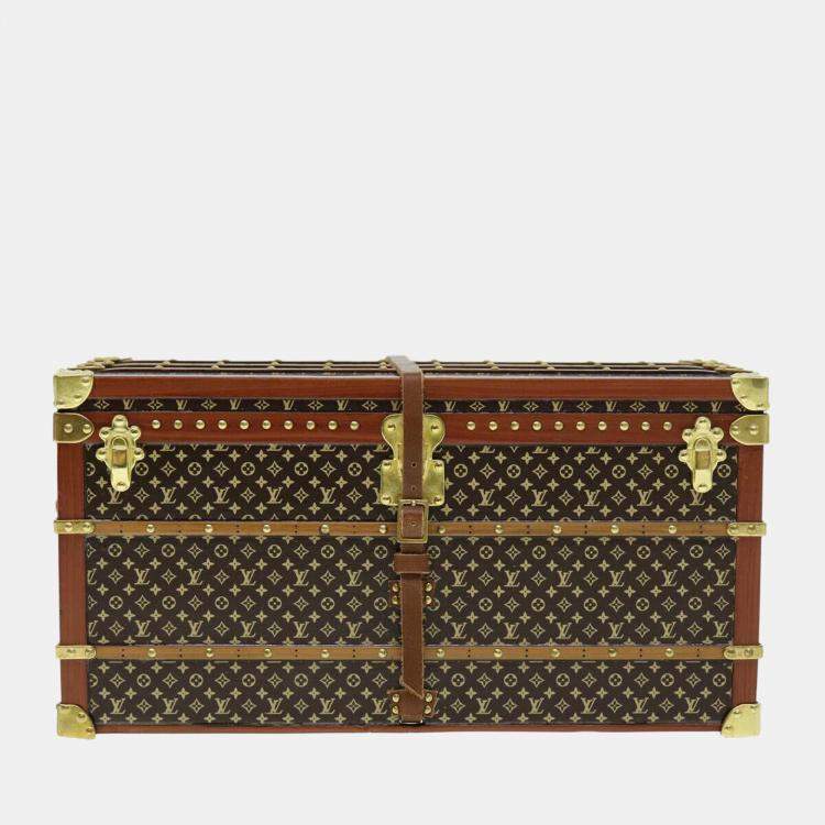 Pre Owned Louis Vuitton Brown Miss France Trunk Paperweight 
