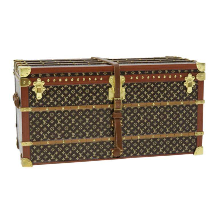 Pre Owned Louis Vuitton Brown Miss France Trunk Paperweight 