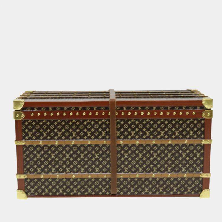 Pre Owned Louis Vuitton Brown Miss France Trunk Paperweight 
