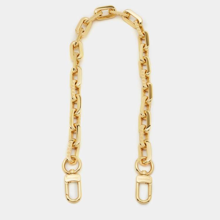 Pre-owned Gold Chain Link Shoulder Bag Strap