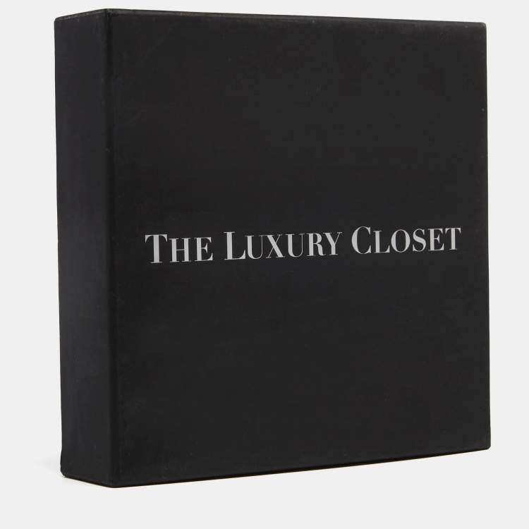 Pre Owned Louis Vuitton Navy Blue Leather Luggage Name Tag
